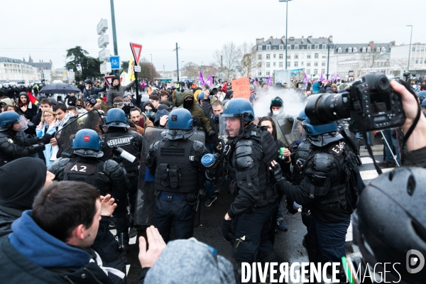 Manifestation contre la réforme des retraites à Nantes