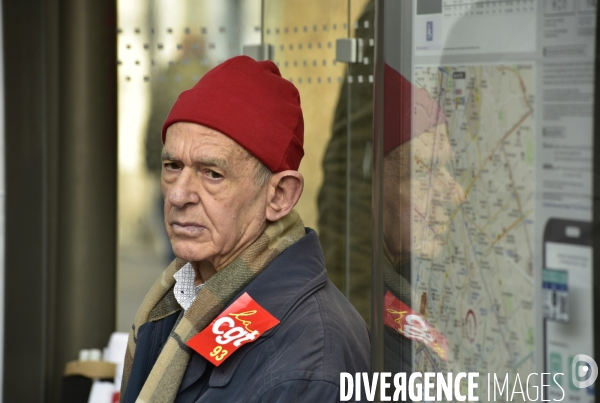 Manifestation contre la réforme des retraites. Grève du 17 décembre 2019, à Paris. National strike of 17 December 2019 in Paris.