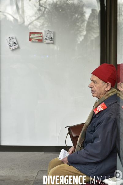 Manifestation contre la réforme des retraites. Grève du 17 décembre 2019, à Paris. National strike of 17 December 2019 in Paris.