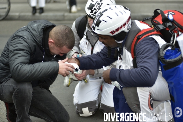 Manifestation contre la réforme des retraites du 4 janvier 2020, à Paris. National strike of 4 janvier 2020 in Paris.