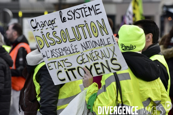 Manifestation contre la réforme des retraites du 4 janvier 2020, à Paris. National strike of 4 janvier 2020 in Paris.