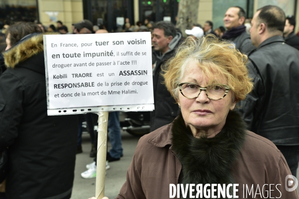 Rassemblement pour réclamer   justice pour Sarah Halimi  , à Paris. Rally to demand  justice for Sarah Halimi 