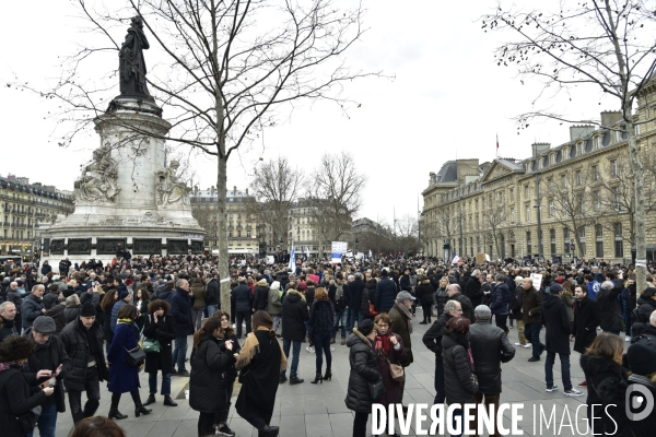 Rassemblement pour réclamer   justice pour Sarah Halimi  , à Paris. Rally to demand  justice for Sarah Halimi 