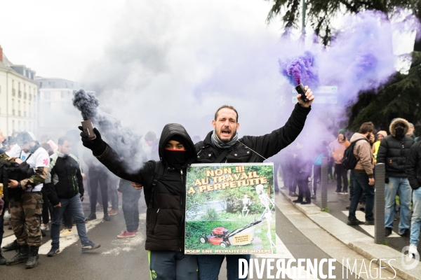 Manifestation contre la réforme des retraites à Nantes