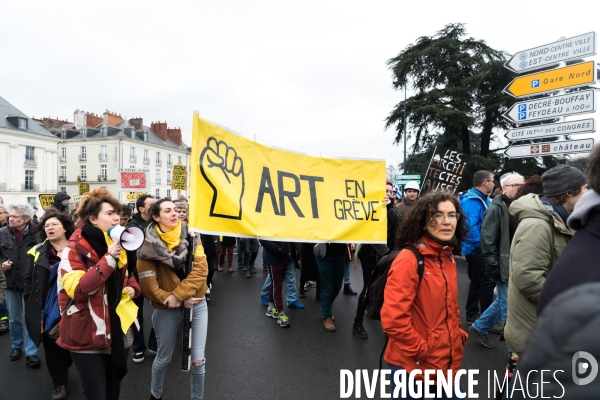 Manifestation contre la réforme des retraites à Nantes