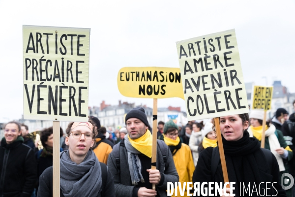 Manifestation contre la réforme des retraites à Nantes