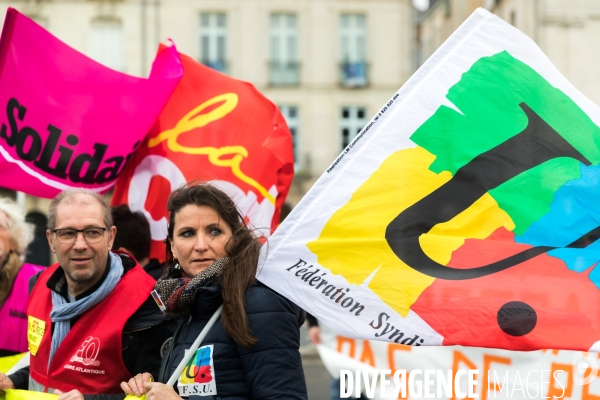 Manifestation contre la réforme des retraites à Nantes