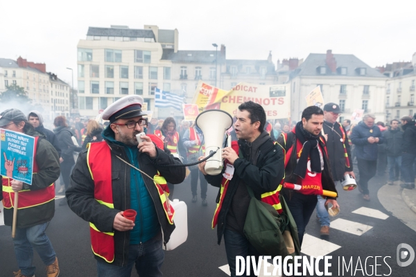 Manifestation contre la réforme des retraites à Nantes