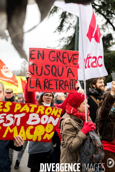 Manifestation contre la réforme des retraites à Nantes