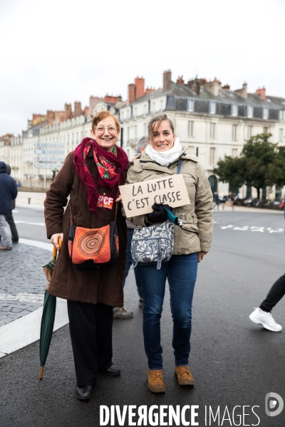 Manifestation contre la réforme des retraites à Nantes