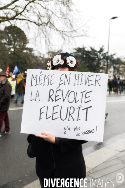 Manifestation contre la réforme des retraites à Nantes