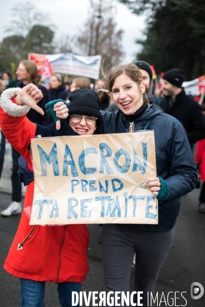 Manifestation contre la réforme des retraites à Nantes