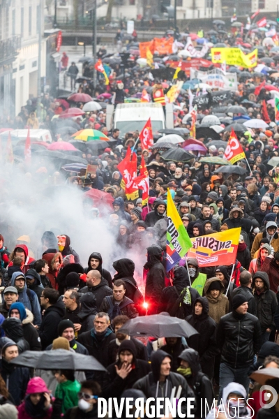 Manifestation contre la réforme des retraites à Nantes