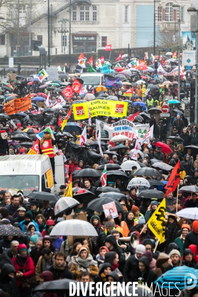 Manifestation contre la réforme des retraites à Nantes