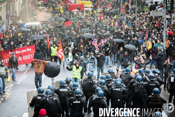 Manifestation contre la réforme des retraites à Nantes