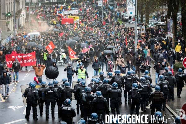 Manifestation contre la réforme des retraites à Nantes