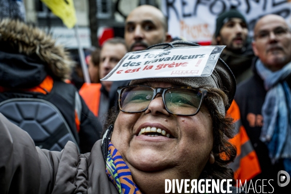 Paris 09.01.2020 - Mobilisation contre la réforme des retraites