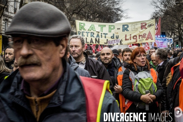 Paris 09.01.2020 - Mobilisation contre la réforme des retraites