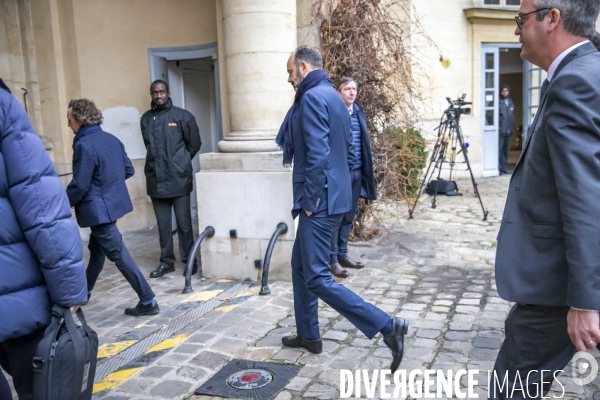 Négociations sur la réforme des retraites au ministere du Travail