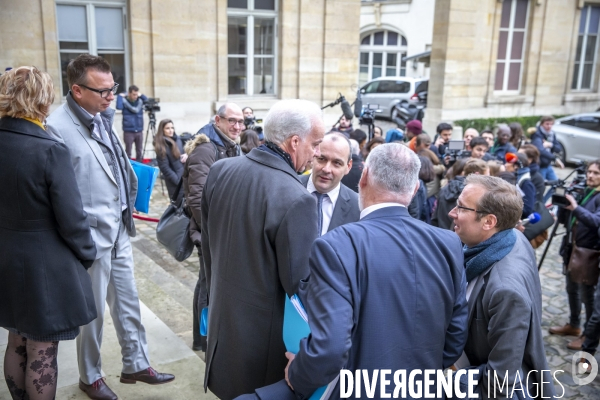 Négociations sur la réforme des retraites au ministere du Travail