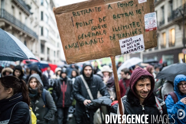 Manifestation contre la réforme des retraites 09012020