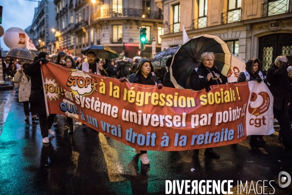 Manifestation contre la réforme des retraites 09012020