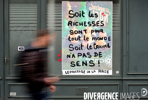 Tags vus sur le parcours de la manifestation du 9 01 2020