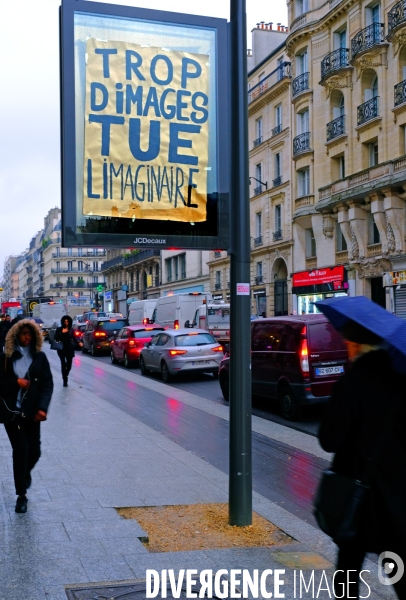 Tags vus sur le parcours de la manifestation du 9 01 2020