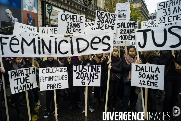 Marche contre les violences faites aux femmes.