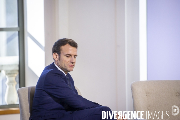 Emmanuel Macron et Francois Bayrou à Pau