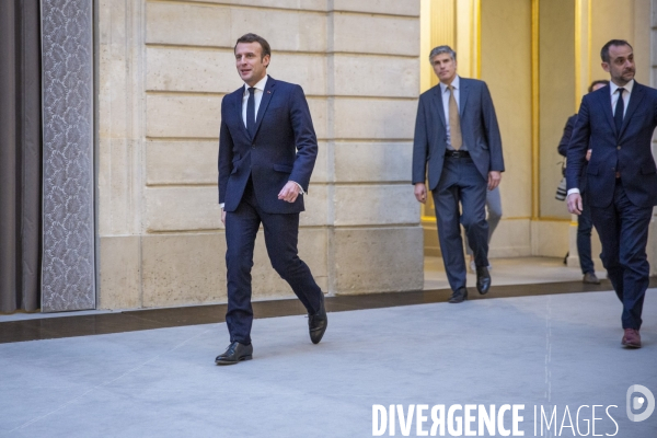 Emmanuel Macron presente ses voeux à la presse