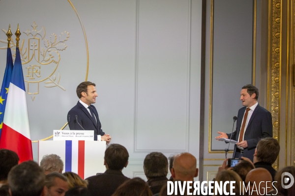 Emmanuel Macron presente ses voeux à la presse