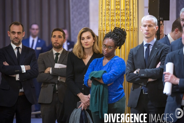 Emmanuel Macron presente ses voeux à la presse