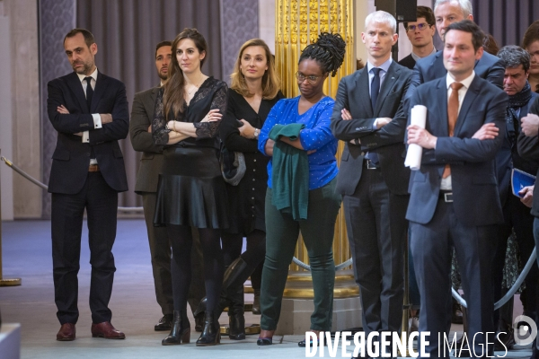Emmanuel Macron presente ses voeux à la presse