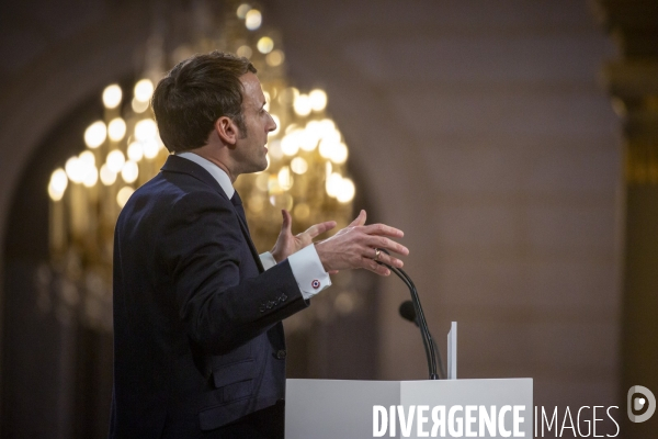Emmanuel Macron presente ses voeux à la presse