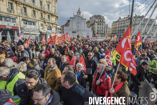 Manifestation intersyndicale contre la réforme des retraites