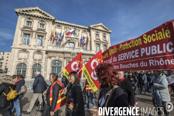 Manifestation intersyndicale contre la réforme des retraites