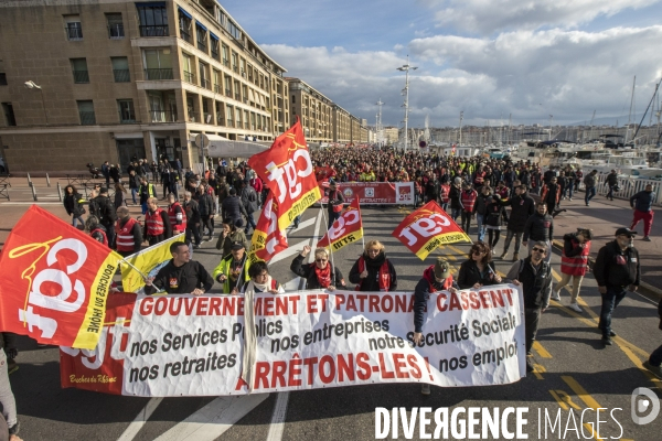 Manifestation intersyndicale contre la réforme des retraites
