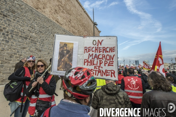 Manifestation intersyndicale contre la réforme des retraites