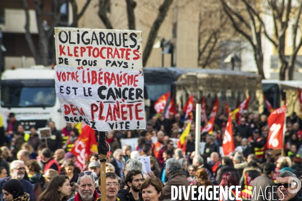 Manifestation intersyndicale contre la réforme des retraites