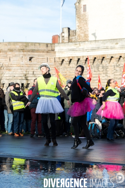 Manifestation contre la réforme des retraites à Nantes