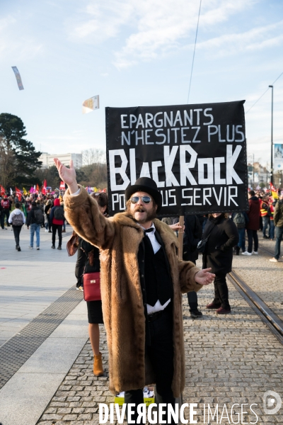 Manifestation contre la réforme des retraites à Nantes