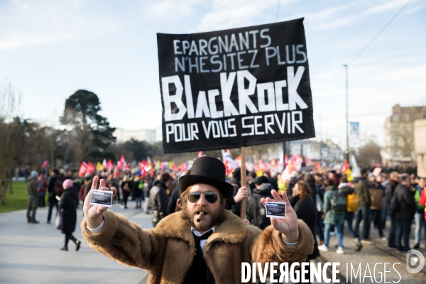 Manifestation contre la réforme des retraites à Nantes