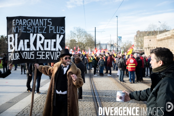 Manifestation contre la réforme des retraites à Nantes