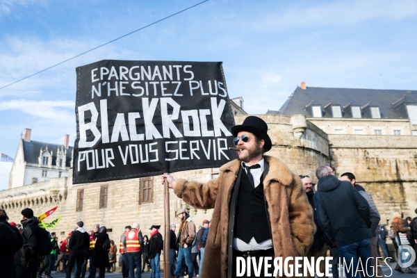 Manifestation contre la réforme des retraites à Nantes