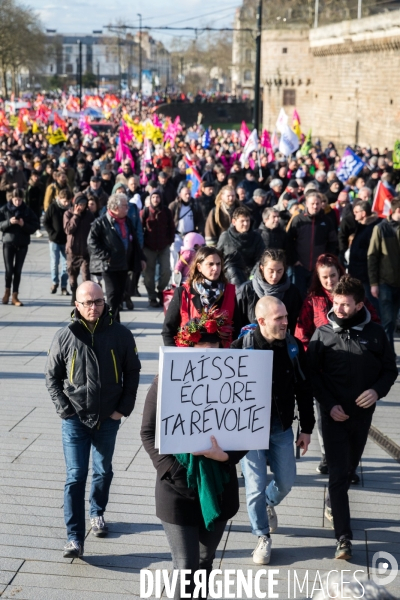 Manifestation contre la réforme des retraites à Nantes