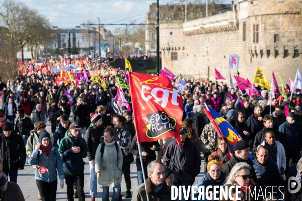 Manifestation contre la réforme des retraites à Nantes