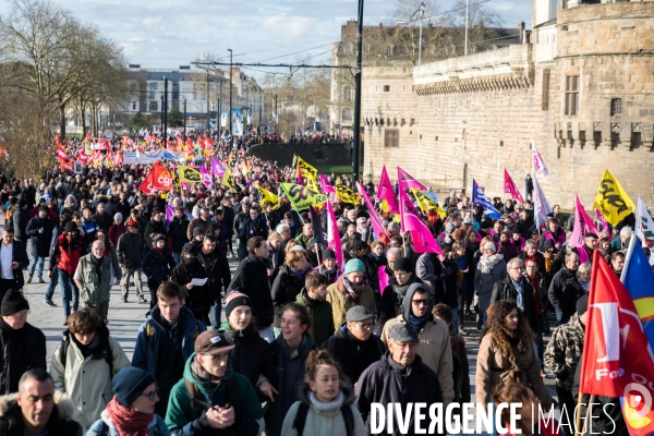 Manifestation contre la réforme des retraites à Nantes