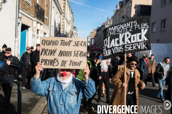 Manifestation contre la réforme des retraites à Nantes