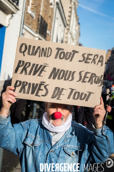 Manifestation contre la réforme des retraites à Nantes